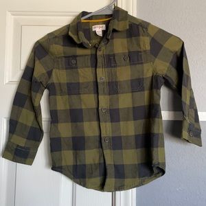 Plaid button up long sleeve
